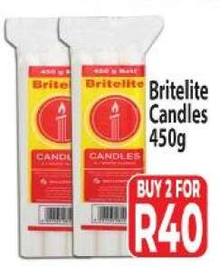BRITELITE CANDLES 450g