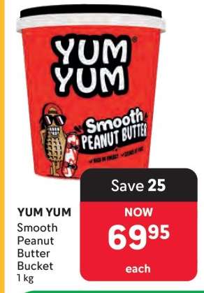 YUM YUM Smooth Peanut Butter Bucket