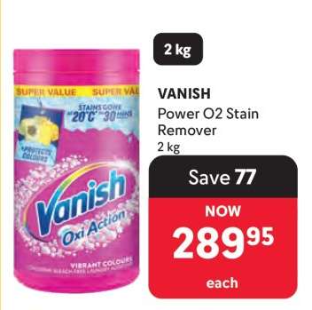 VANISH Power O2 Stain Remover