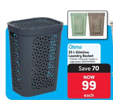 Ótima 55 L Slimline Laundry Basket