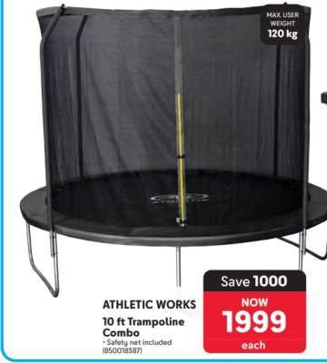 ATHLETIC WORKS 10 ft Trampoline Combo