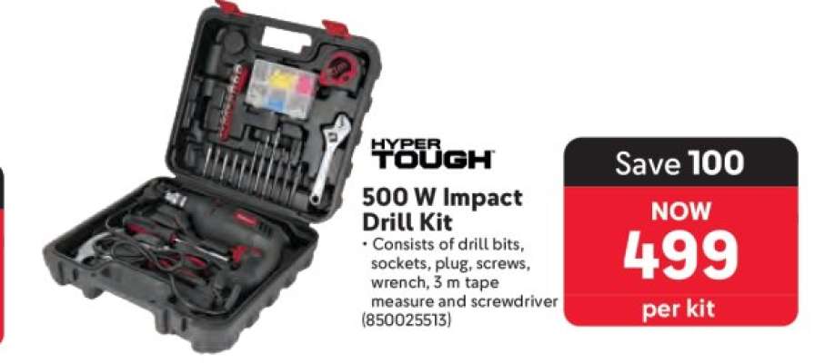 500 W Impact Drill Kit