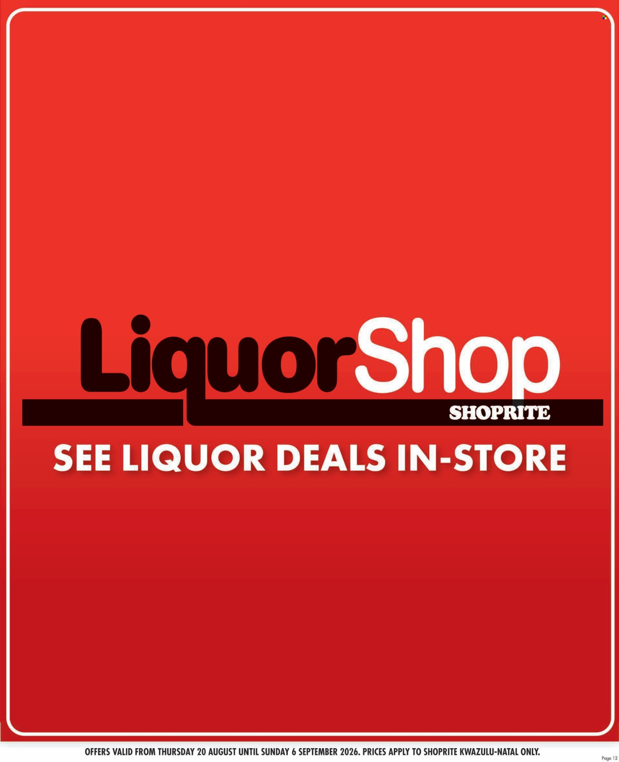 Shoprite specials - 08.20.2026 - 09.06.2026. Page 12