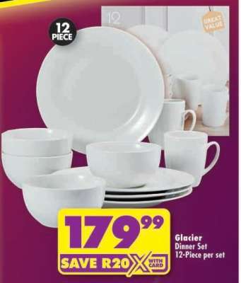 Glacier Dinner Set 12-Piece per set