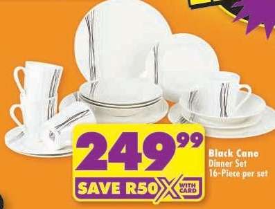 Black Cane Dinner Set