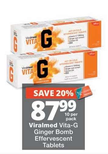 Viralmed Vita-G Ginger Bomb Effervescent Tablets