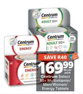 Centrum Select 50+ Multivitamin/Men/Women/Energy Tablets