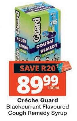 Crèche Guard Blackcurrant Flavoured Cough Remedy Syrup