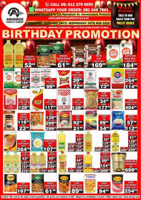 Advance Cash & Carry - Birthday Promotion