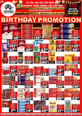 Advance Cash & Carry - Birthday Promotion