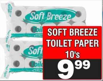 SOFT BREEZE TOILET PAPER 10's