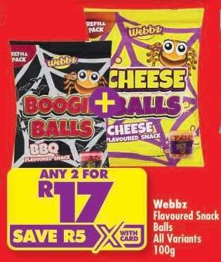 Webbz Flavoured Snack Balls
