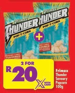 Frimax Thunder Savoury Popcorn 100g