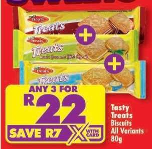 TASTY TREATS BISCUITS all variants 80g