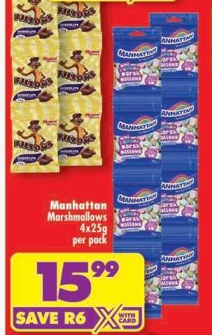 Manhattan Marshmallows 4x25g per pack