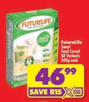 FUTURELIFE SMART FOOD CEREAL all variants 500g each