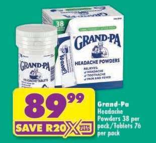 GRAND-PA HEADACHE POWDERS