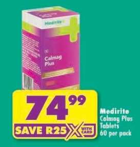 Medirite Calmag Plus Tablets 60 per pack