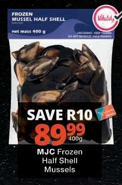 MJC Frozen Half Shell Mussels
