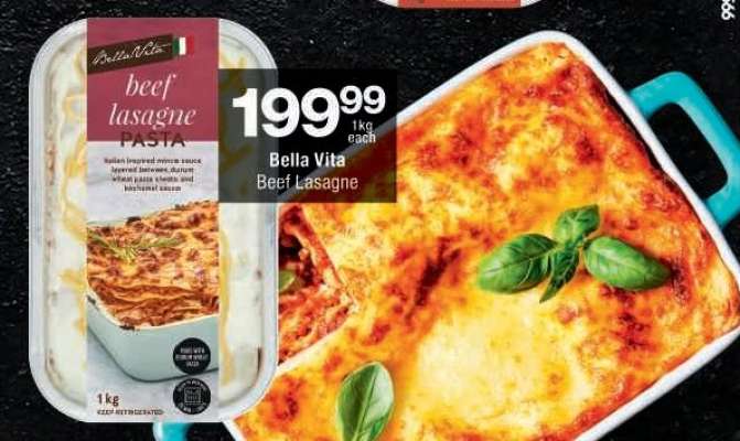 Bella Vita Beef Lasagne