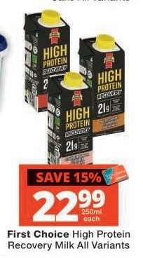 First Choice High Protein Recovery Milk All Variants