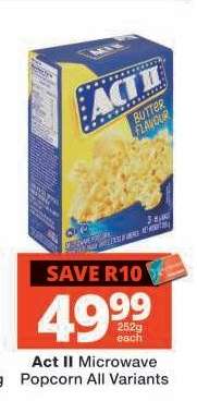 Act II Microwave Popcorn All Variants