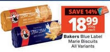 Bakers Blue Label Marie Biscuits