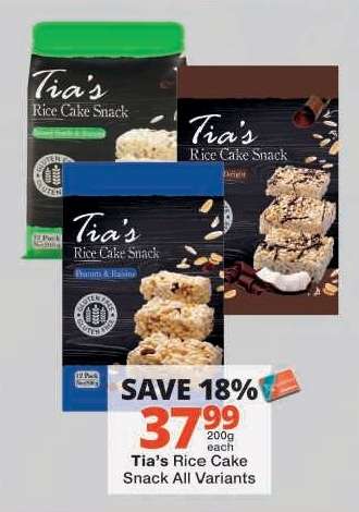Tia's Rice Cake Snack All Variants