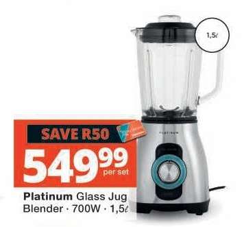 Platinum Glass Jug Blender