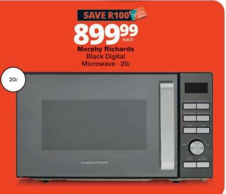 Morphy Richards Black Digital Microwave
