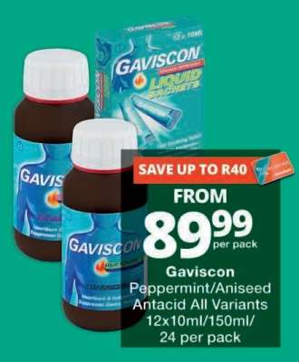 Gaviscon Peppermint/Aniseed Antacid All Variants