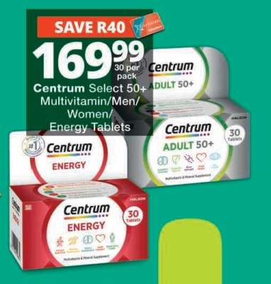 Centrum Select 50+ Multivitamin/Men/Women/Energy Tablets