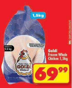 Goldi Frozen Whole Chicken 1,5kg
