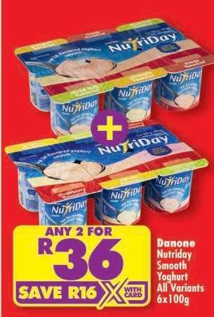 Danone Nutridary Smooth Yoghurt All Variants 6x100g