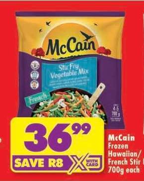 McCain Frozen Hawaiian/French Stir Fry 700g each