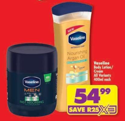 Vaseline Body Lotion/Cream All Variants 400ml each