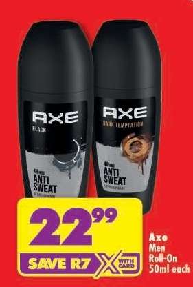 Axe Men Roll-On 50ml each