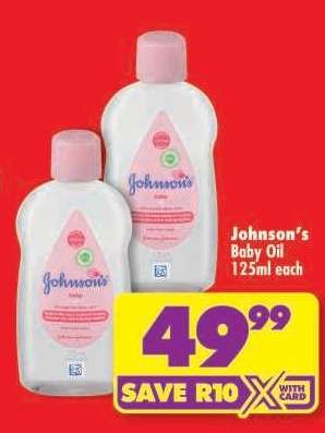JOHNSON'S BABY OIL 125ml each