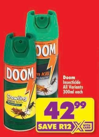 DOOM INSECTICIDE all variants 300ml each