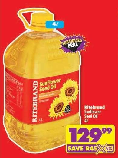 Ritebrand Sunflower Seed Oil 4ℓ