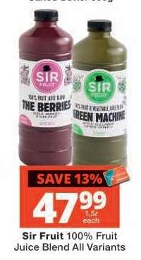 Sir Fruit 100% Fruit Juice Blend All Variants