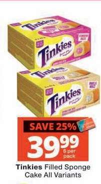 Tinkies Filled Sponge Cake All Variants
