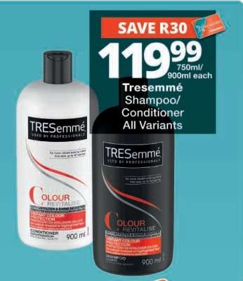 TRESEMME SHAMPOO/CONDITIONER