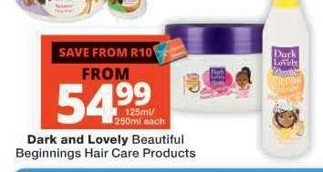 Dark and Lovely Beautiful Beginnings Hair Care Products