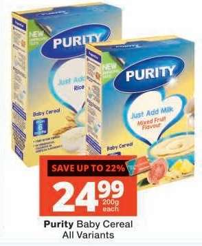 Purity Baby Cereal