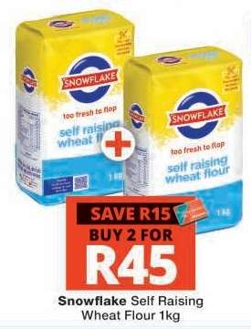 Snowflake Self Raising Wheat Flour 1kg