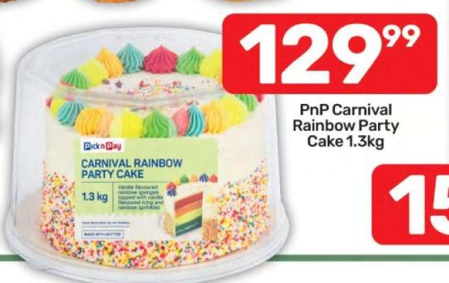 PnP Carnival Rainbow Party Cake 1.3kg