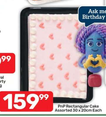 PnP Rectangular Cake Assorted 30 x 20cm Each