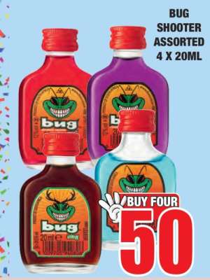 BUG SHOOTER ASSORTED 4 X 20ML
