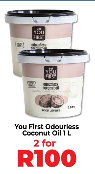 You First Odourless Coconut Oil 1 L